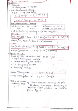 Handwritten Data structure short and free download Notes Unit 1 part 2  for AKTU, MJPRU, KNIT, LIT and RRSIMT Amethi (B.Tech)