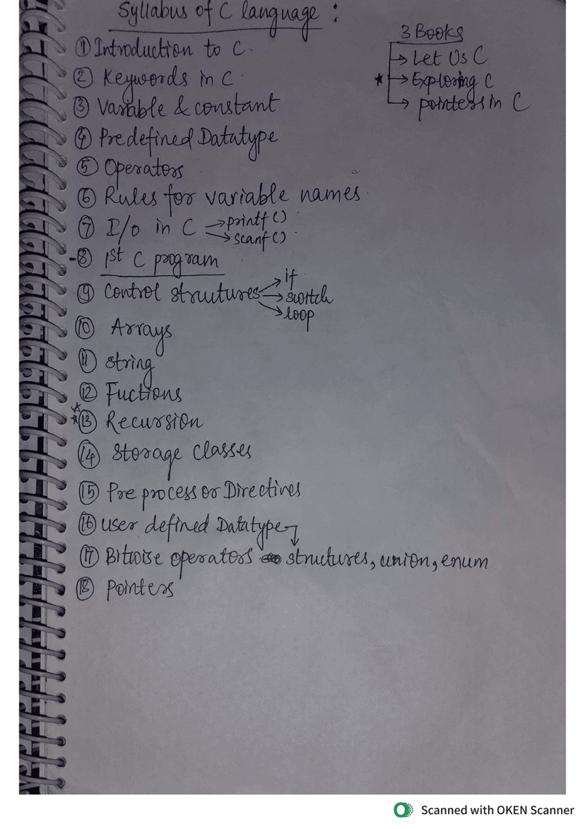 C Programming Short notes