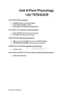 Photosynthesis Notes PDF – Key Concepts, Phases & Factors (NEET Biology) 2025-26