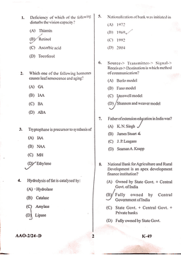 OPSC AAO-II Sample Paper | Assistant Agriculture Officer Exam Practice