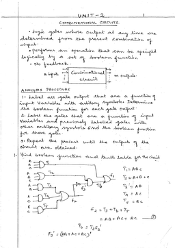 Unit 2: Combinational Circuits – B.Tech 2nd Year, IV-Sem (2025-26) | Notes & Study Material