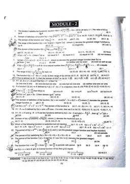 Gear Up for Mega Final Notes PDF | JEE Maths Module 2 (Graphs, Functions, Limits & Differentiation)