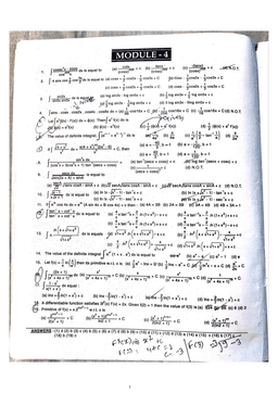 Gear Up for Mega Final Notes PDF | JEE Maths Module 4 (Integral Calculus notes)