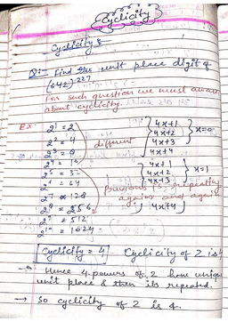 RRB Group D Number System (Cyclicity)