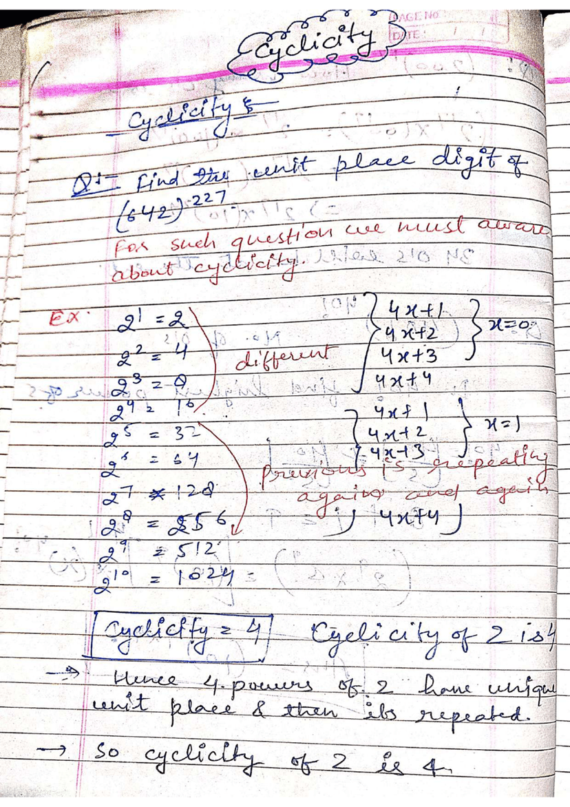 RRB Group D Number System (Cyclicity)