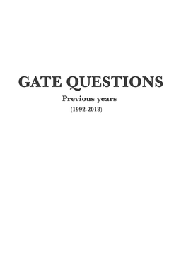 Algorithm GATE Exam Papers | Solved Questions & Preparation Guide
