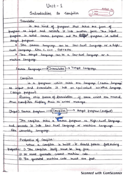 Compiler Design | Unit 1 & 2 Complete Notes